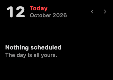 Notchella's calendar view